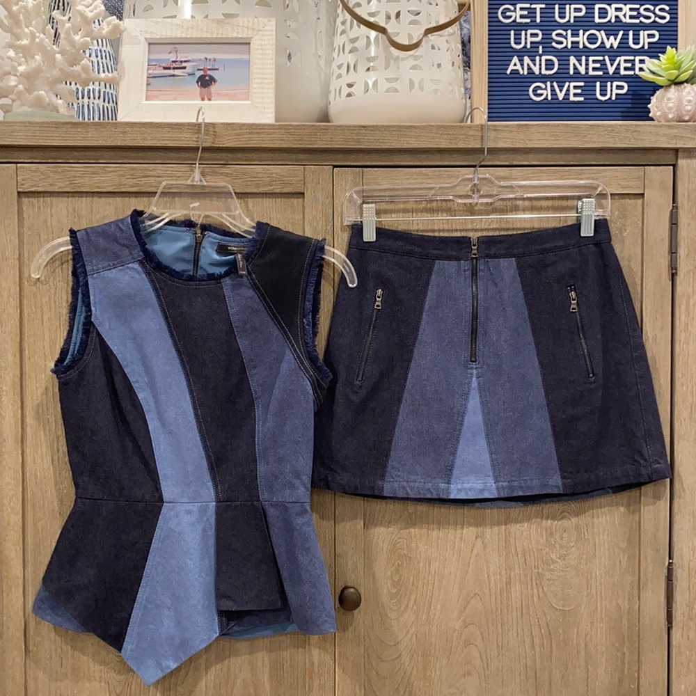 Stunning BCBGMAXAZRIA top and skirt set XXS